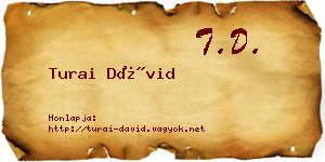 Turai Dávid névjegykártya